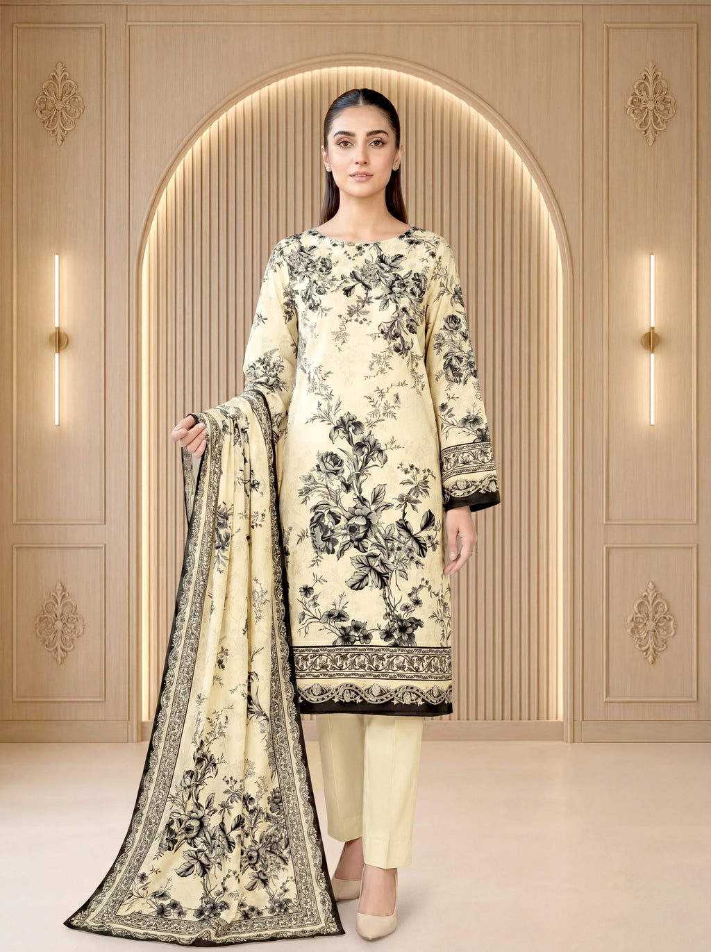 3 Piece Unstitched Lawn Suit