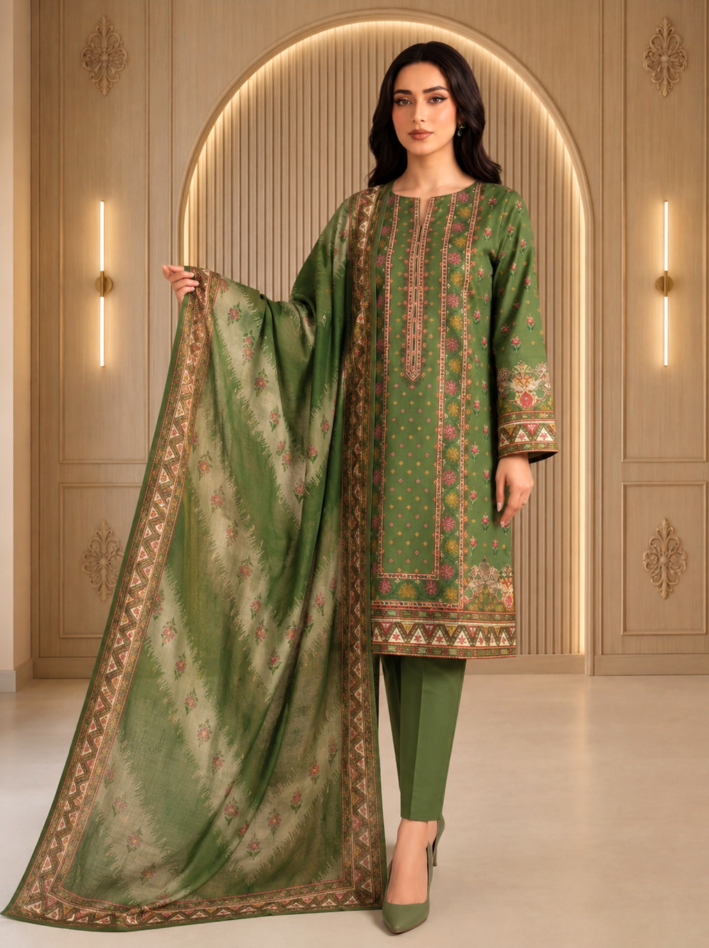 3 Piece Unstitched Lawn Suit