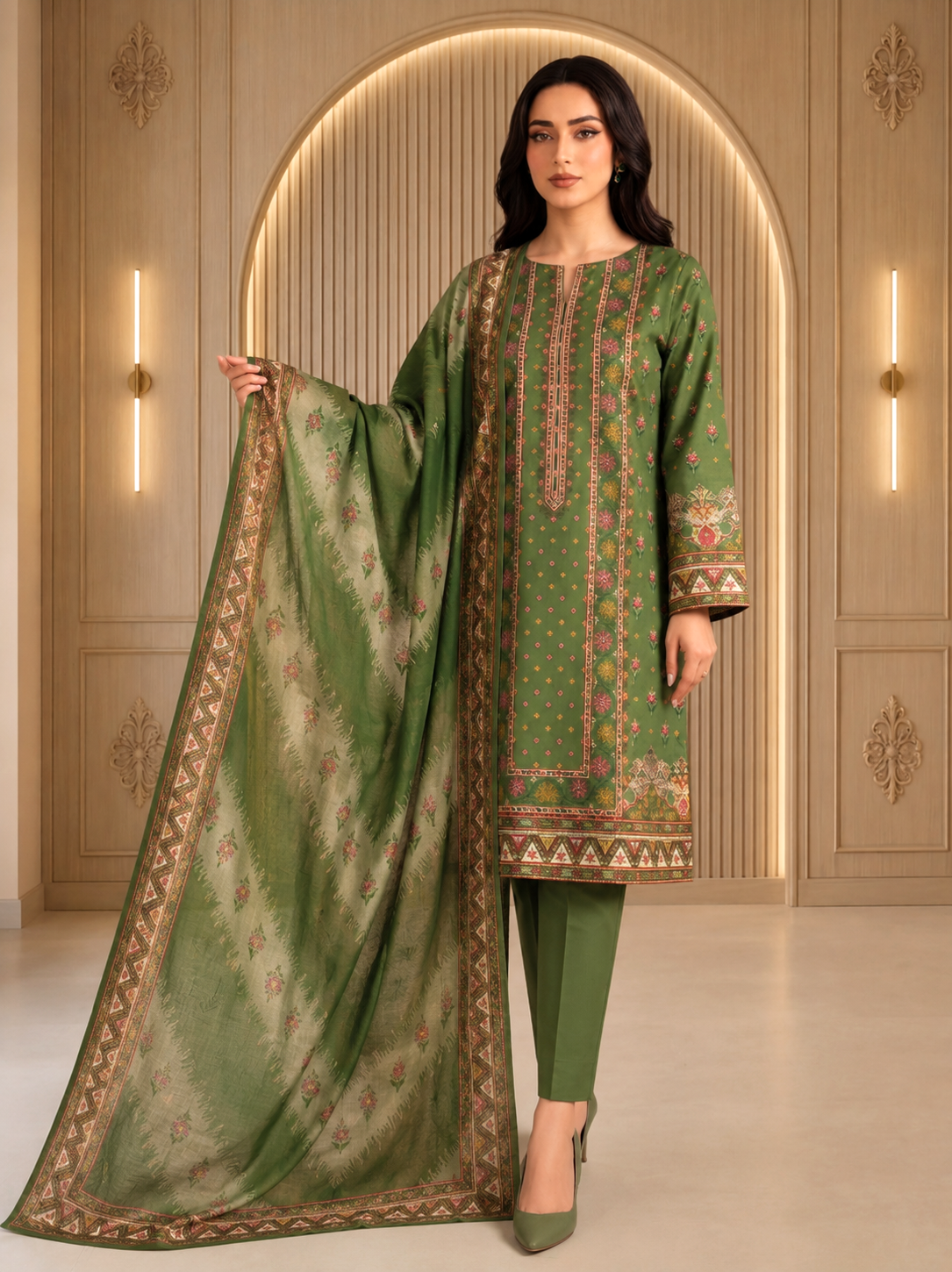3 Piece Unstitched Lawn Suit