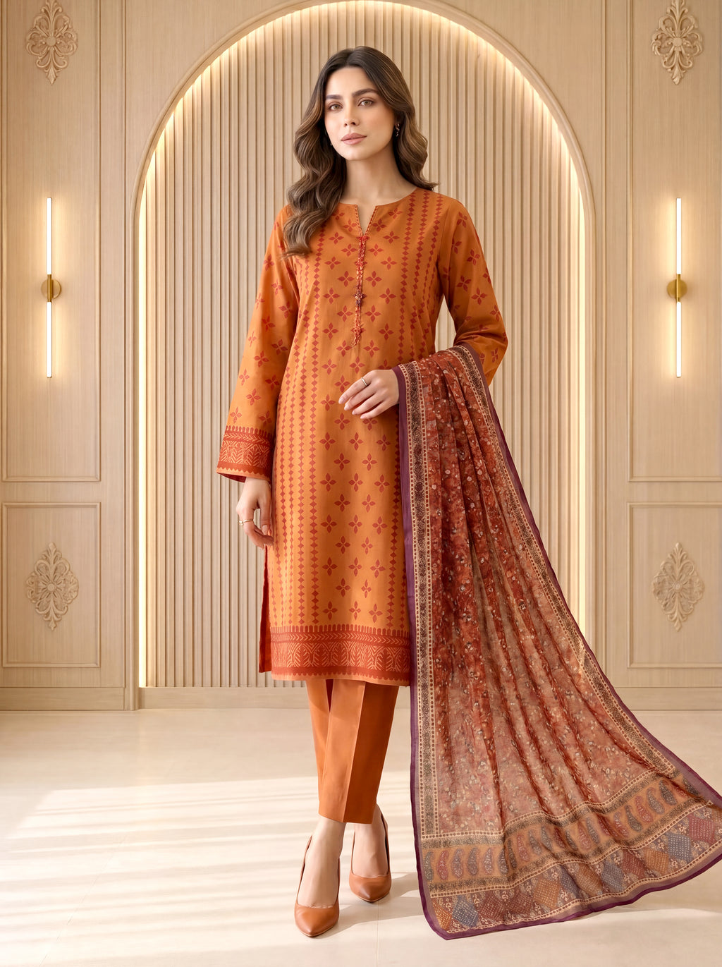 3 Piece Unstitched Lawn Suit
