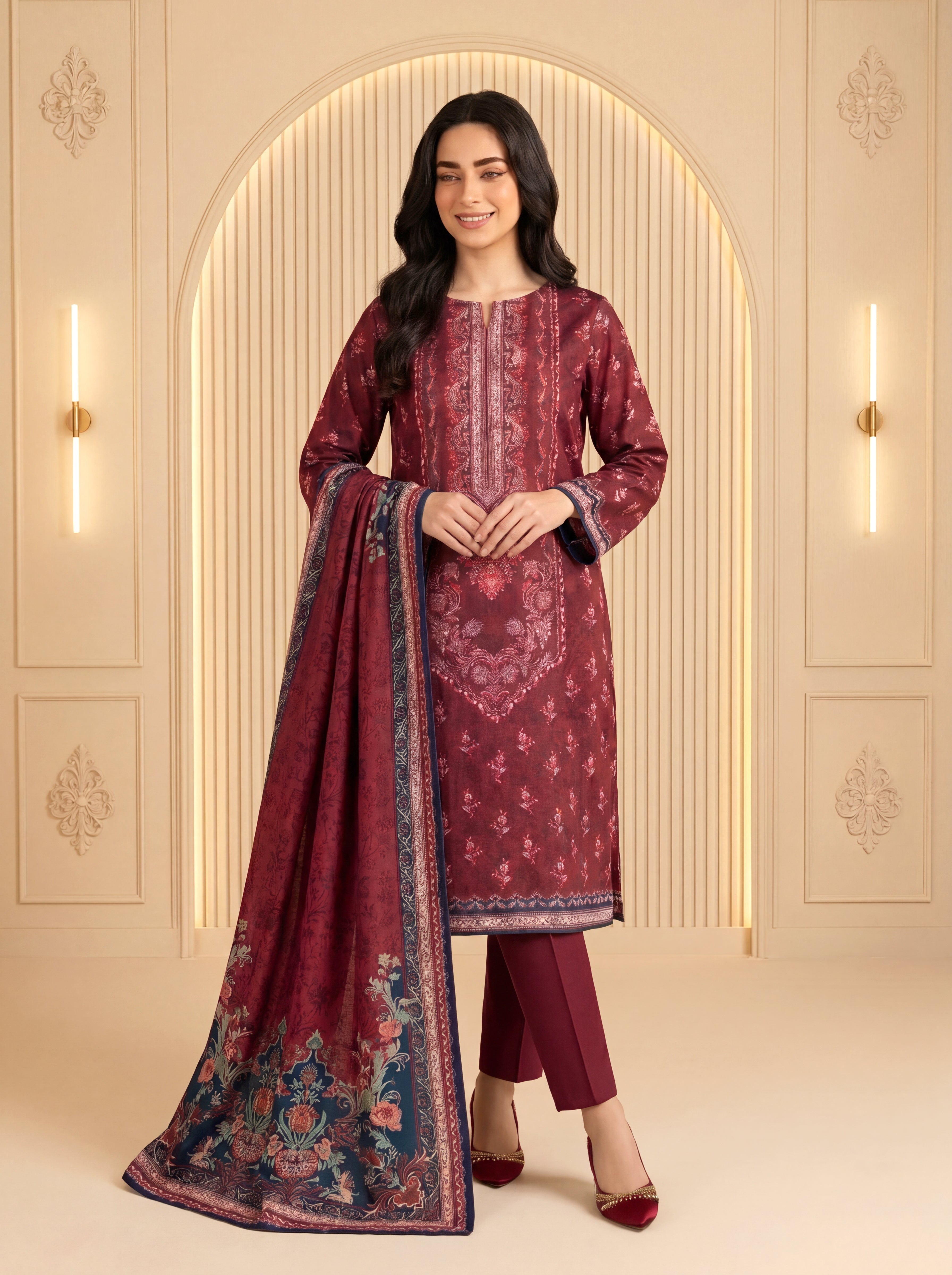 3 Piece Unstitched Lawn Suit