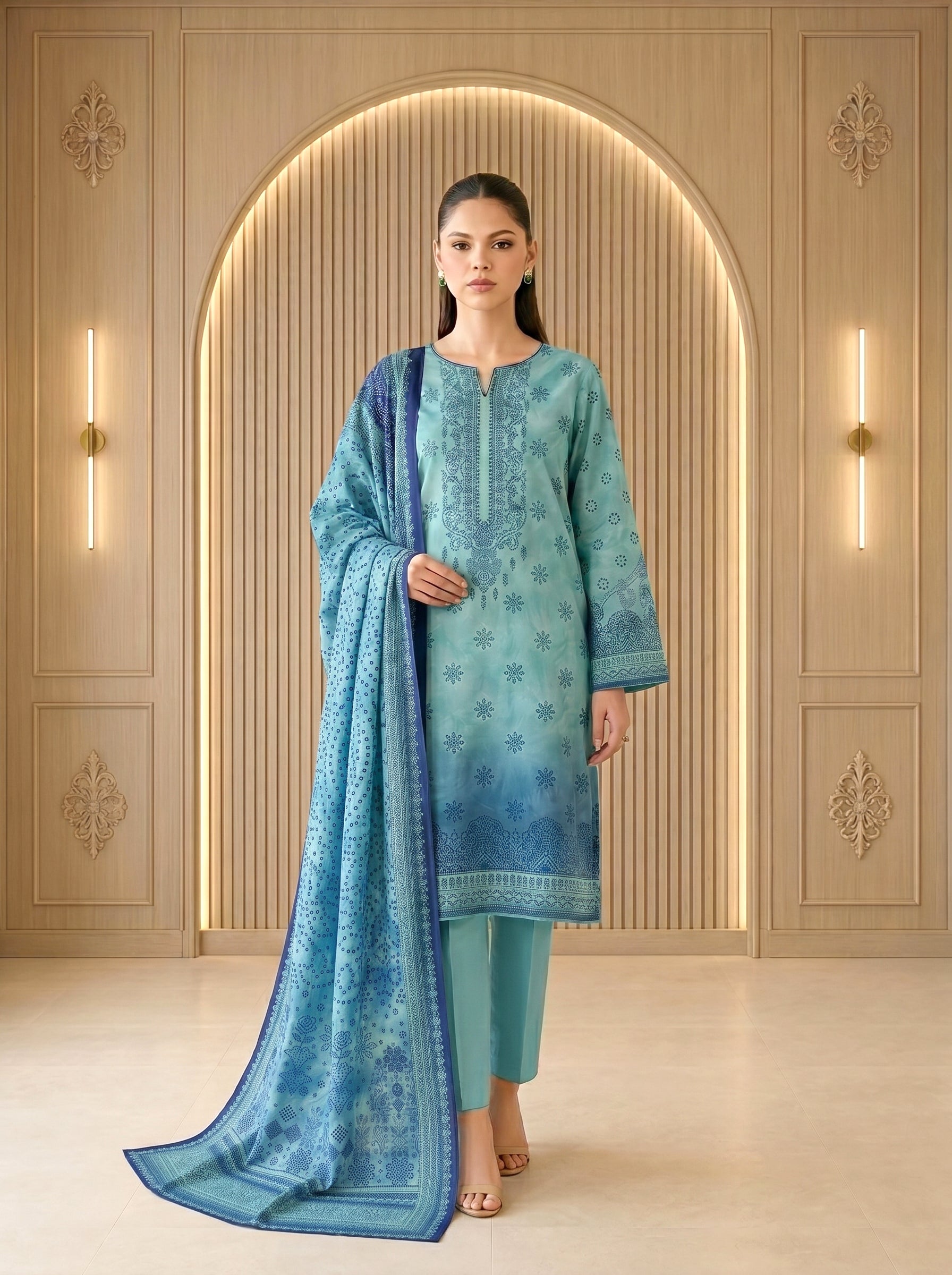 3 Piece Unstitched Lawn Suit
