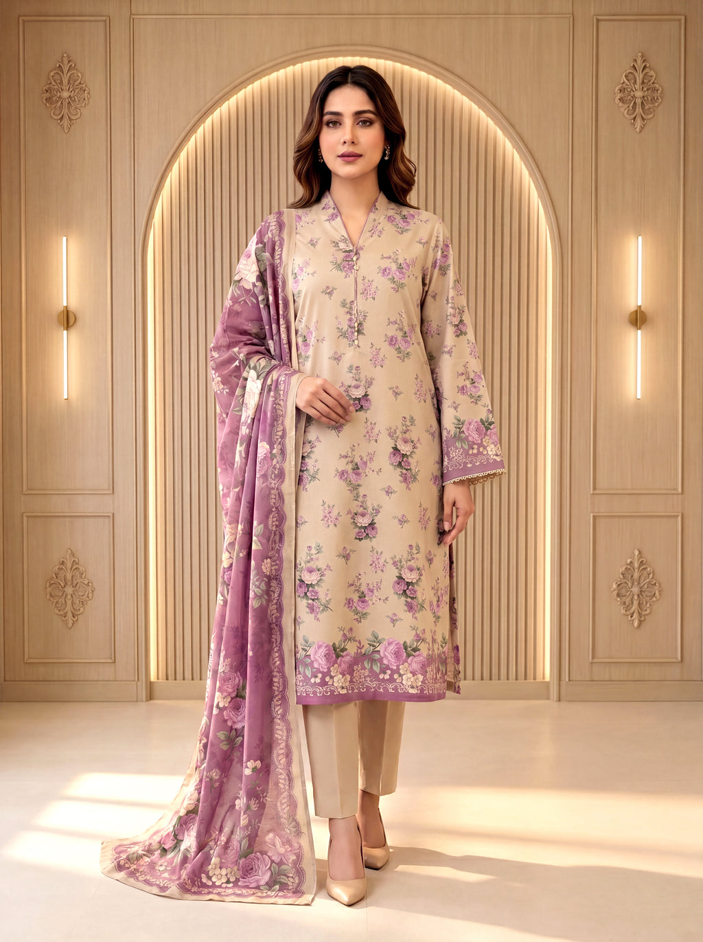 3 Piece Unstitched Lawn Suit