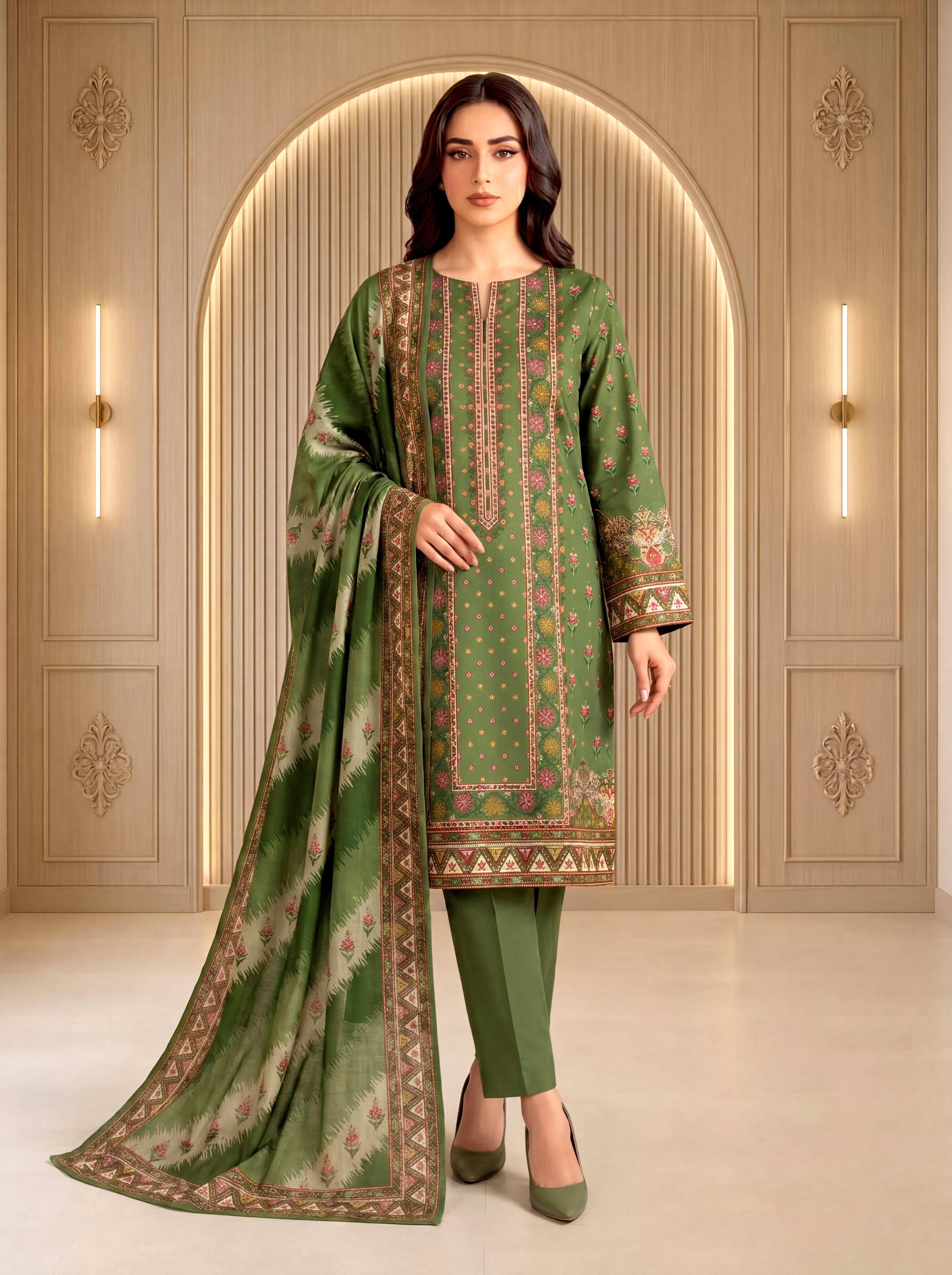 3 Piece Unstitched Lawn Suit