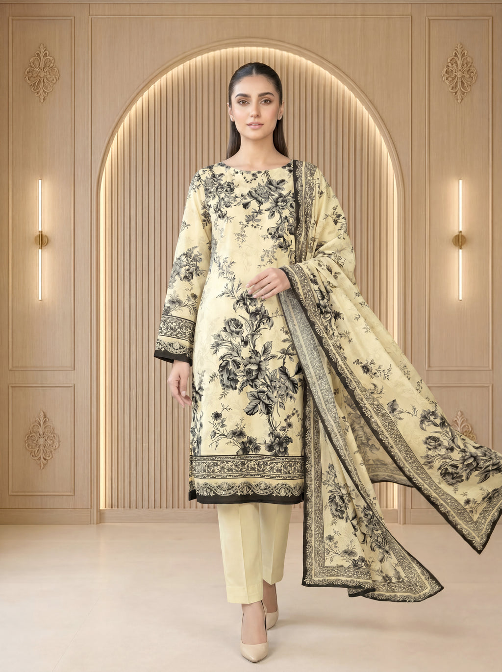 3 Piece Unstitched Lawn Suit