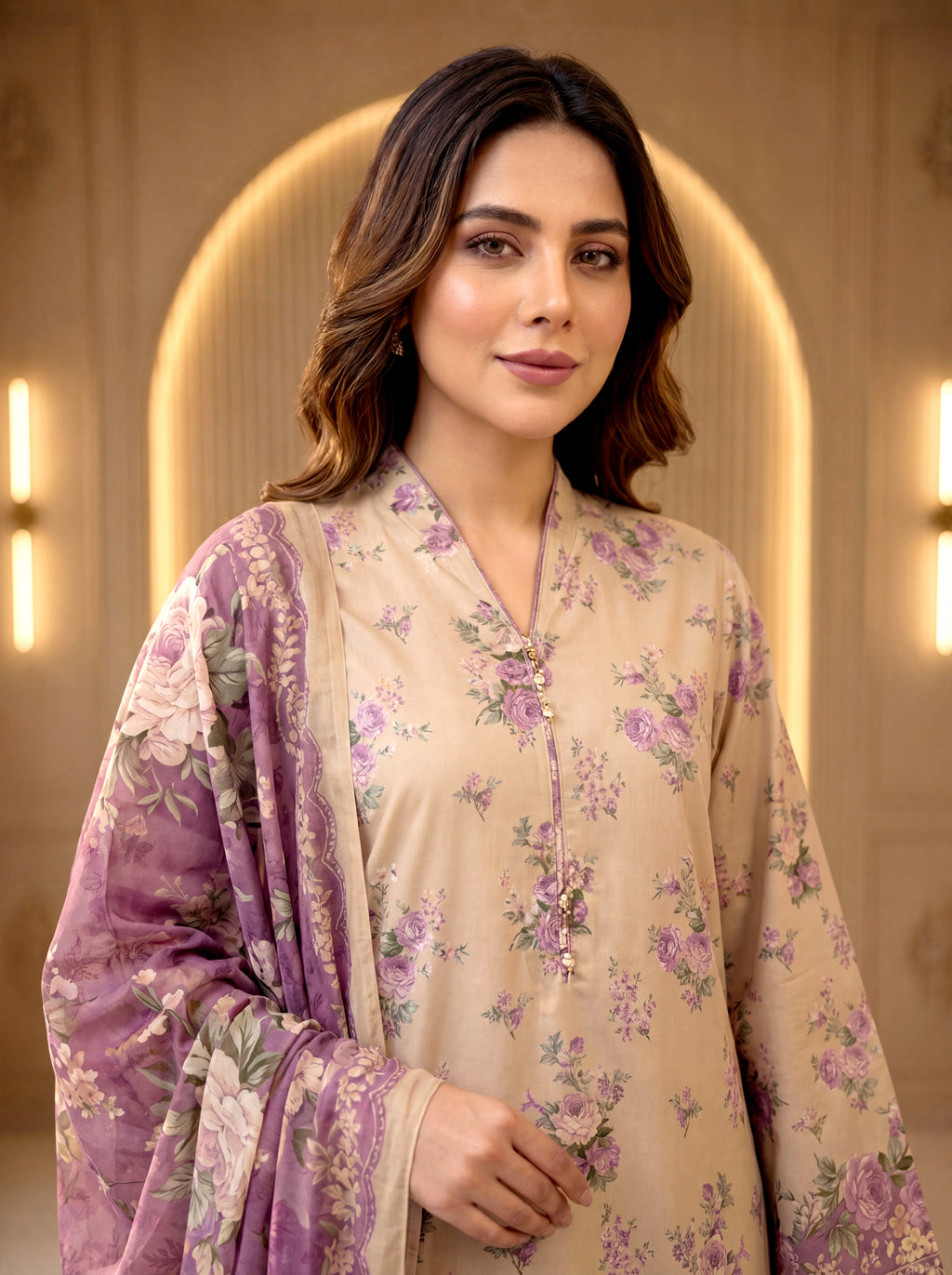 3 Piece Unstitched Lawn Suit