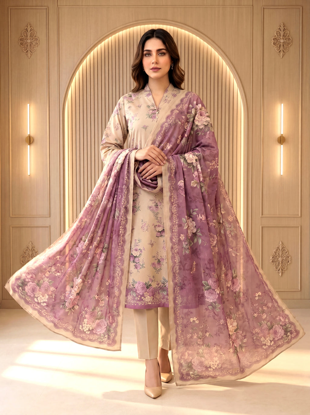 3 Piece Unstitched Lawn Suit