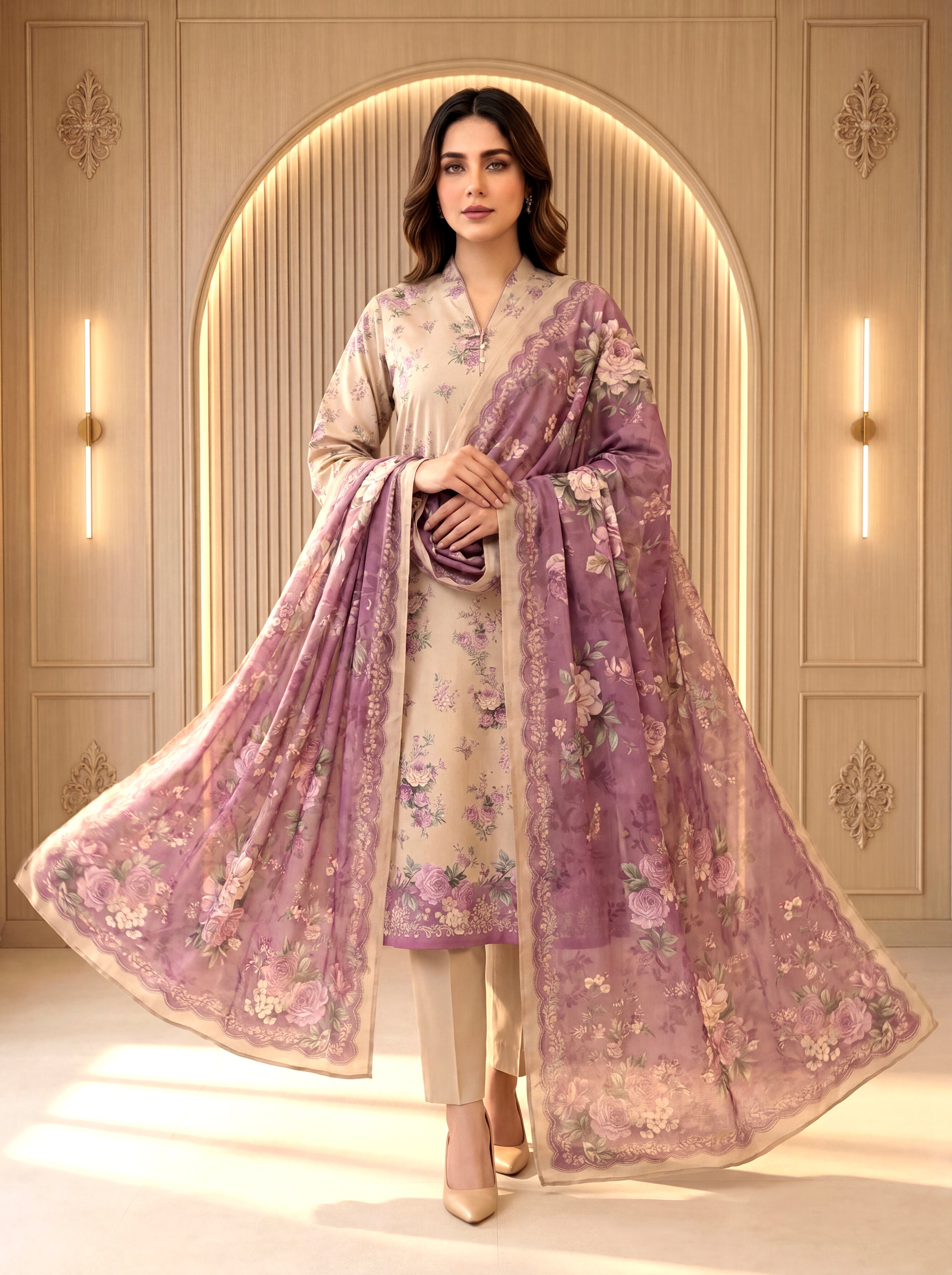 3 Piece Unstitched Lawn Suit