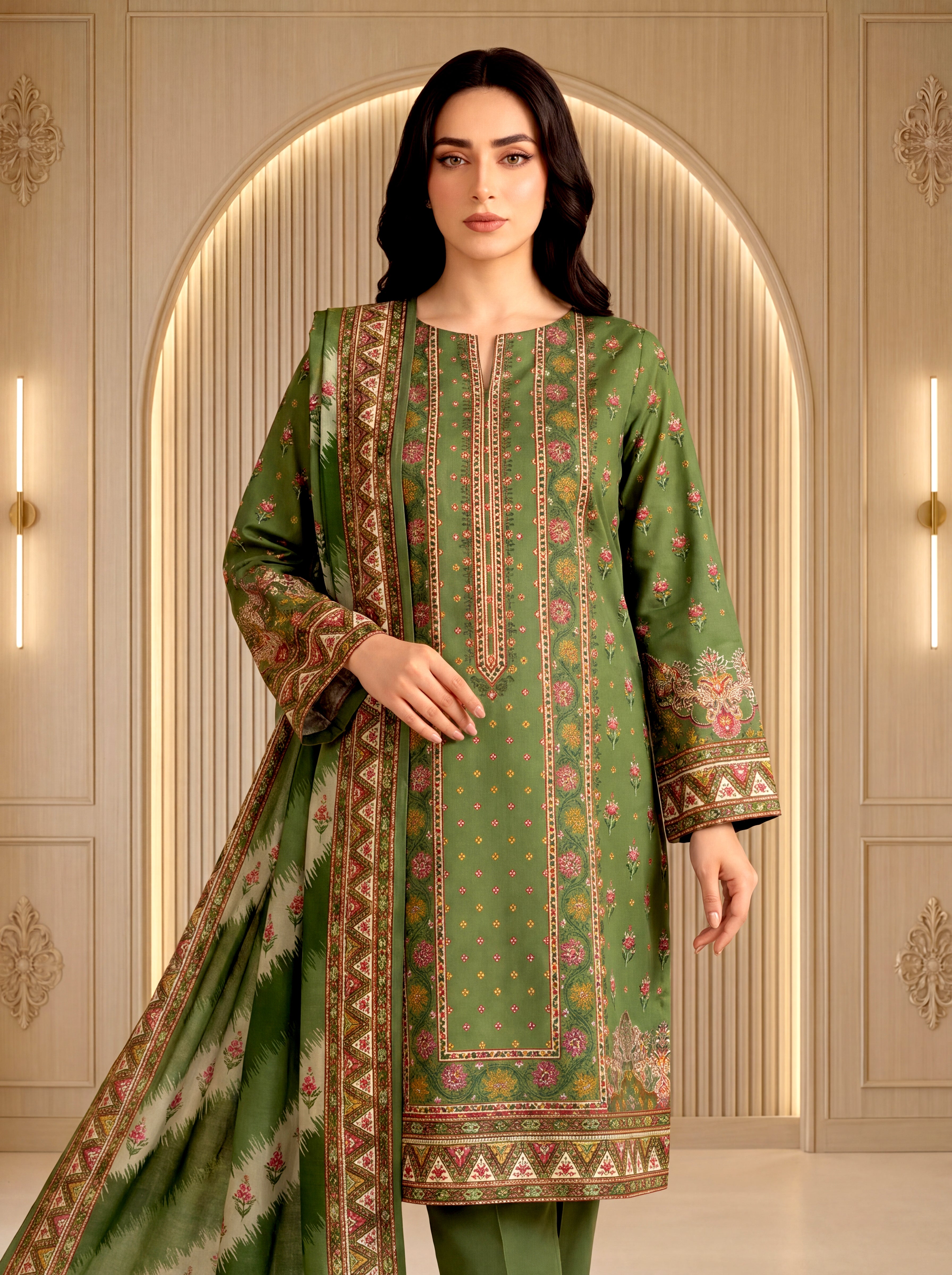 3 Piece Unstitched Lawn Suit