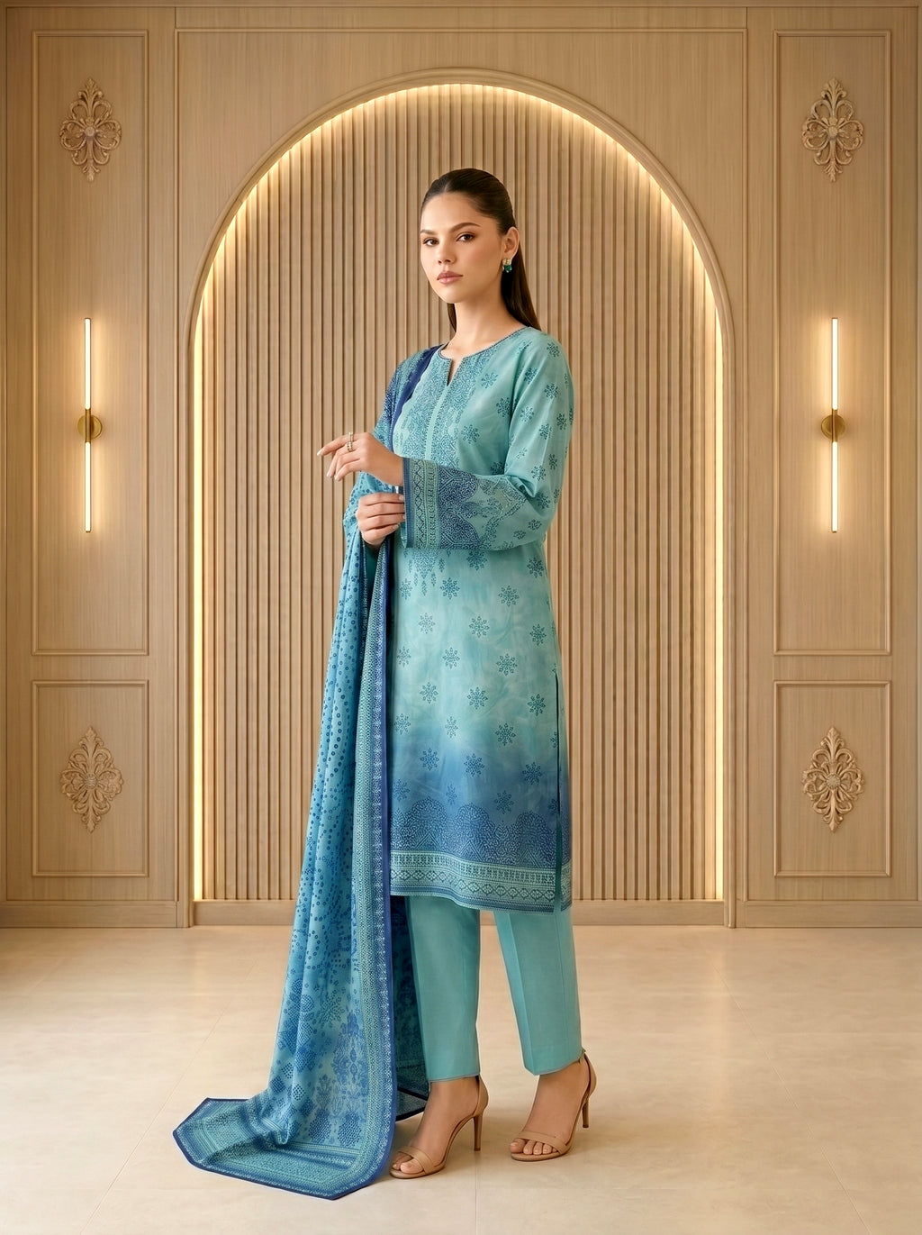 3 Piece Unstitched Lawn Suit