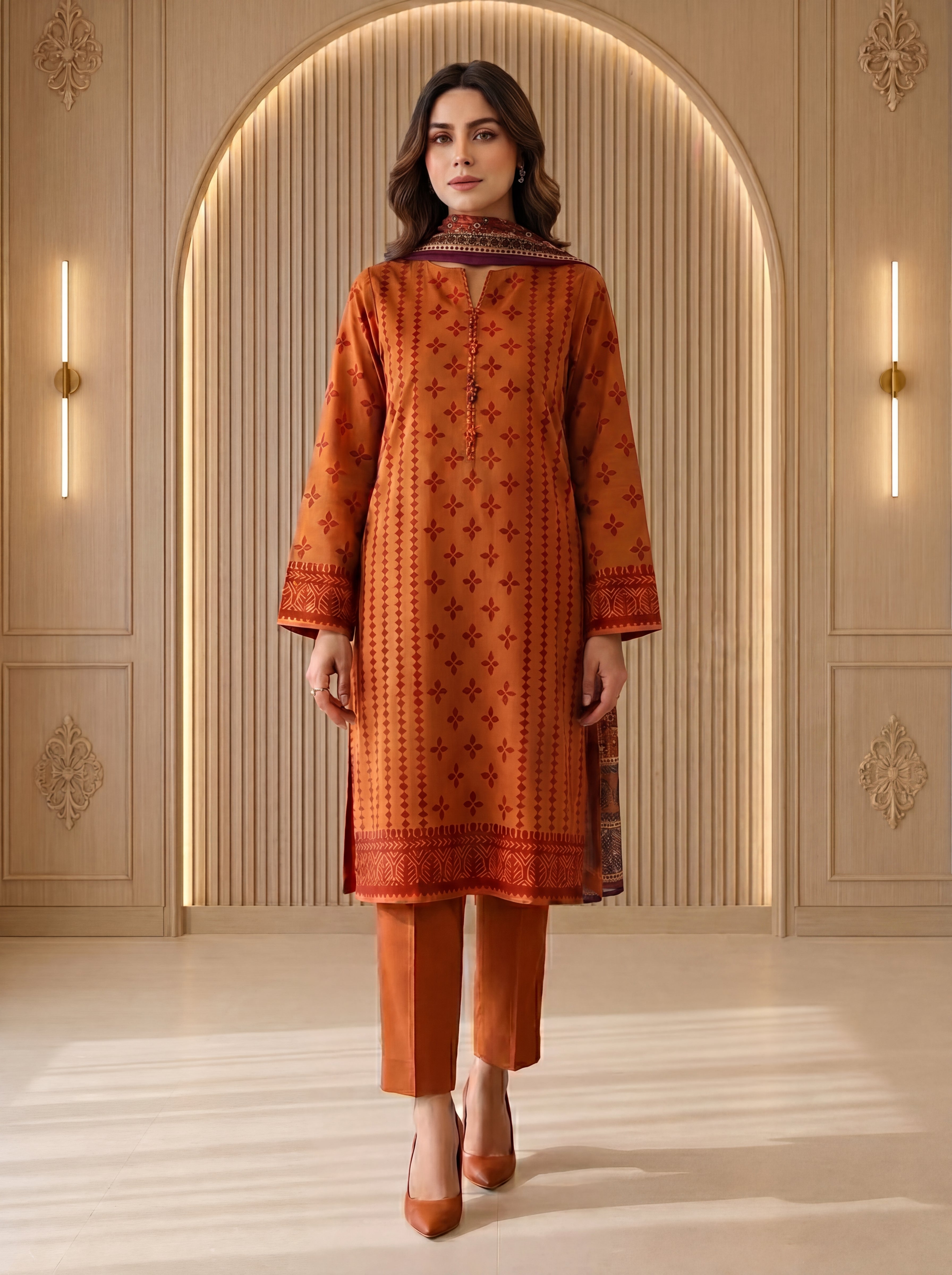 3 Piece Unstitched Lawn Suit