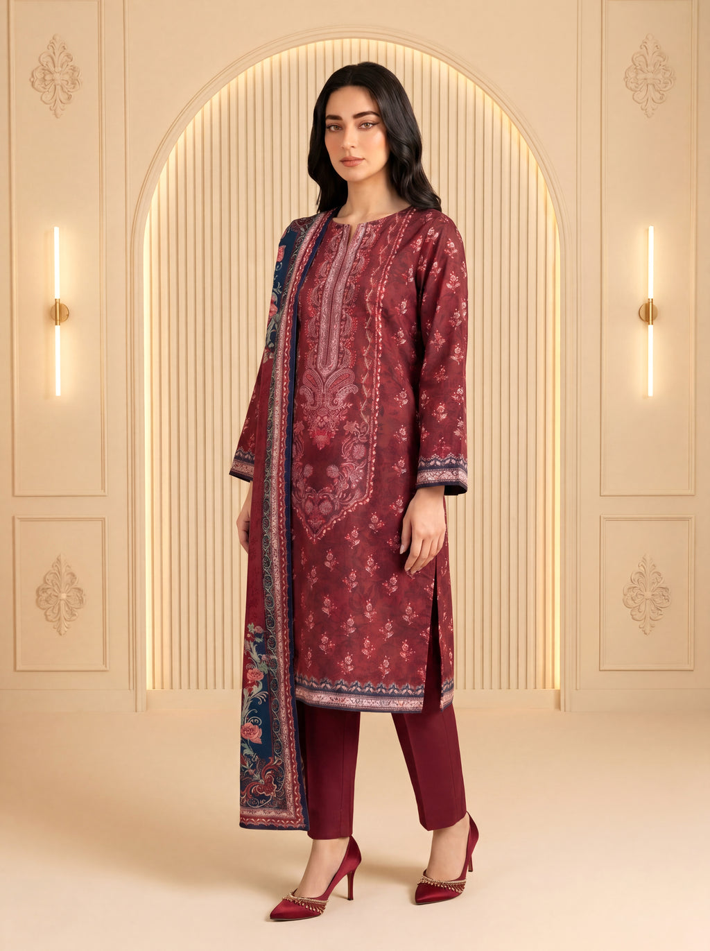 3 Piece Unstitched Lawn Suit