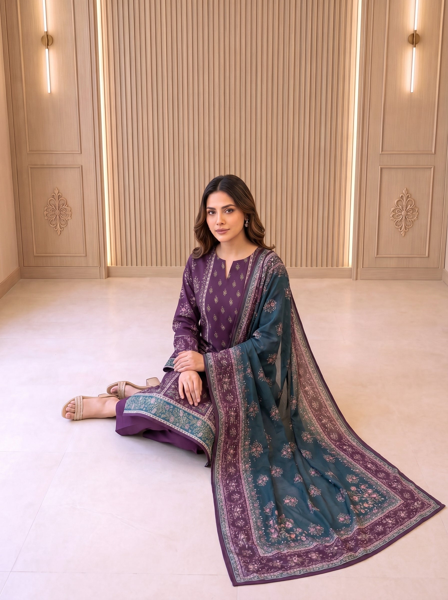 3 Piece Unstitched Lawn Suit