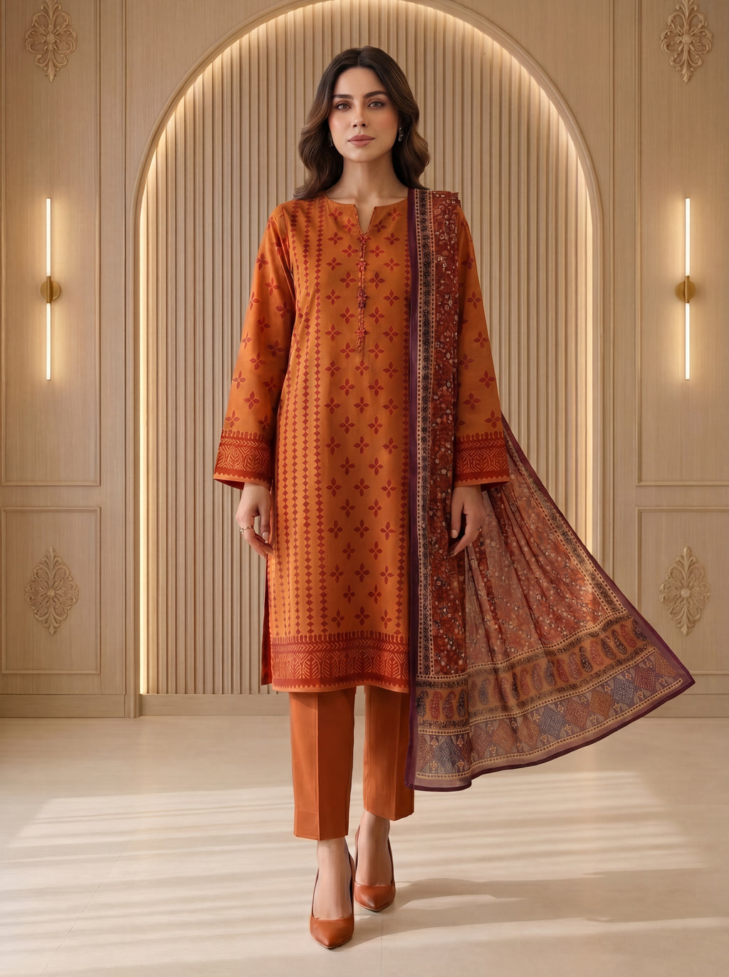 3 Piece Unstitched Lawn Suit