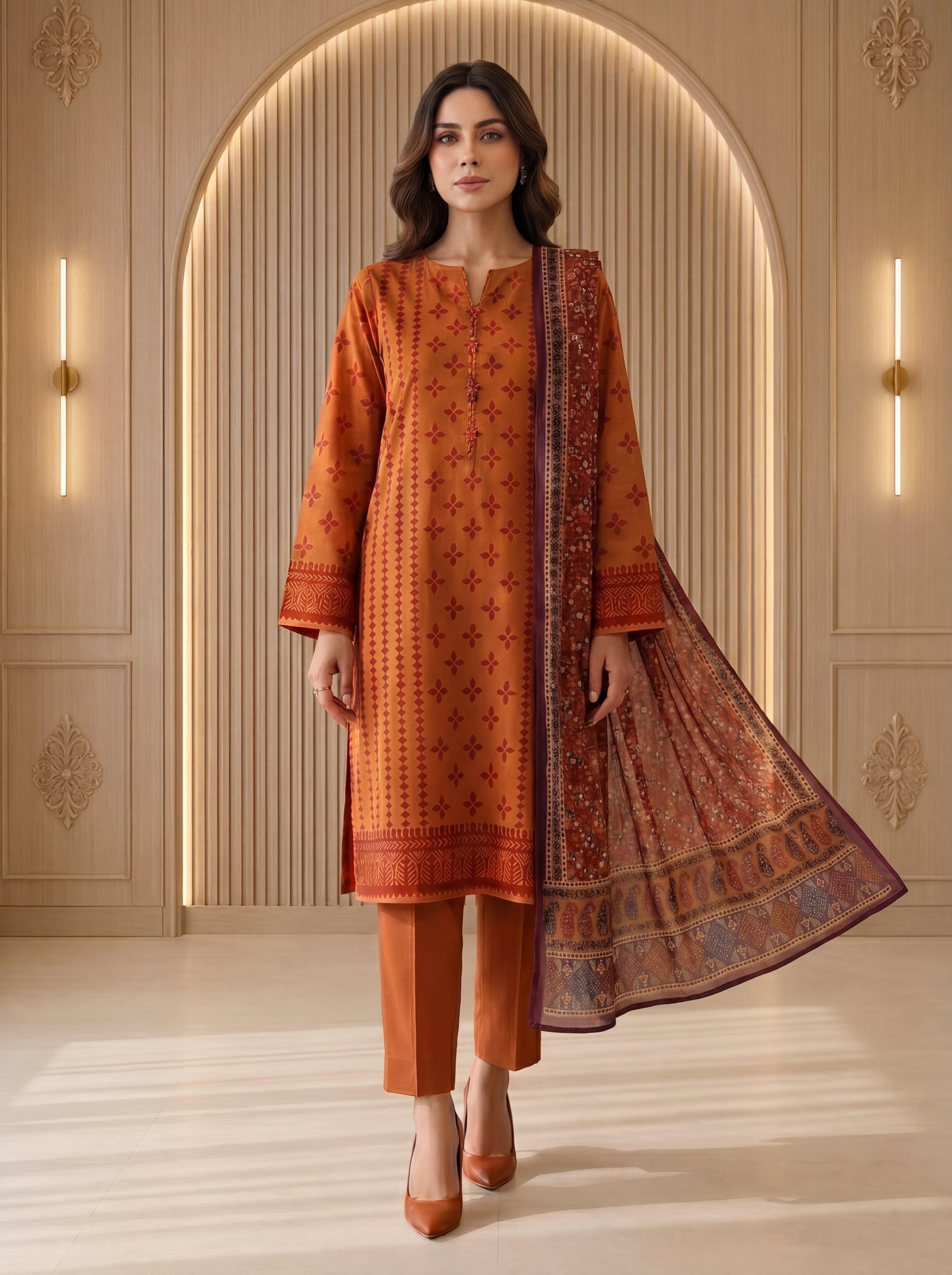 3 Piece Unstitched Lawn Suit