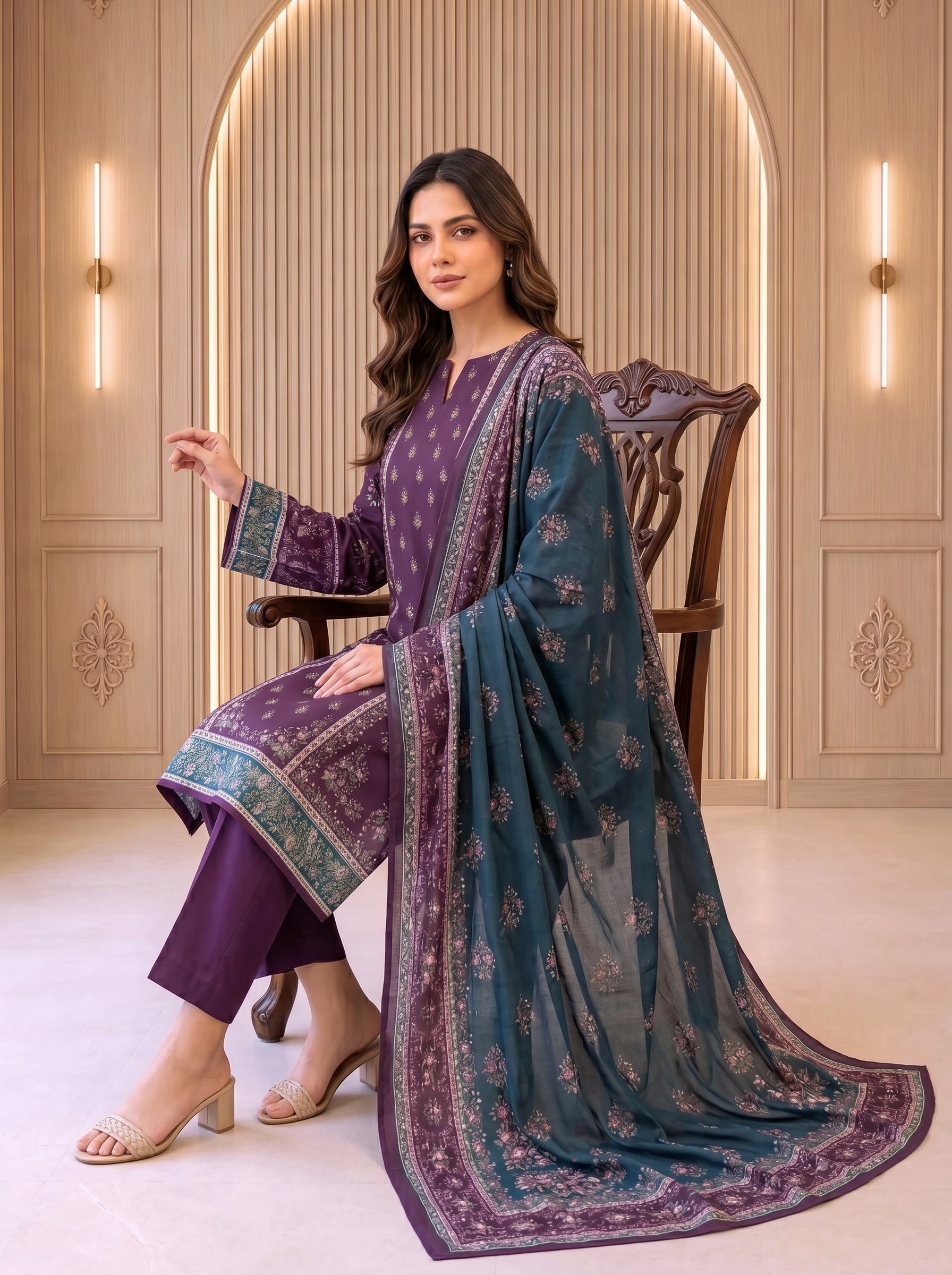 3 Piece Unstitched Lawn Suit