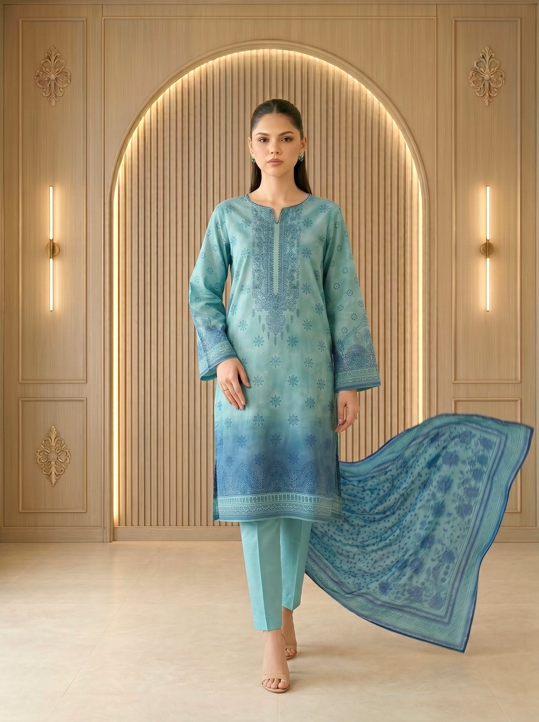 3 Piece Unstitched Lawn Suit