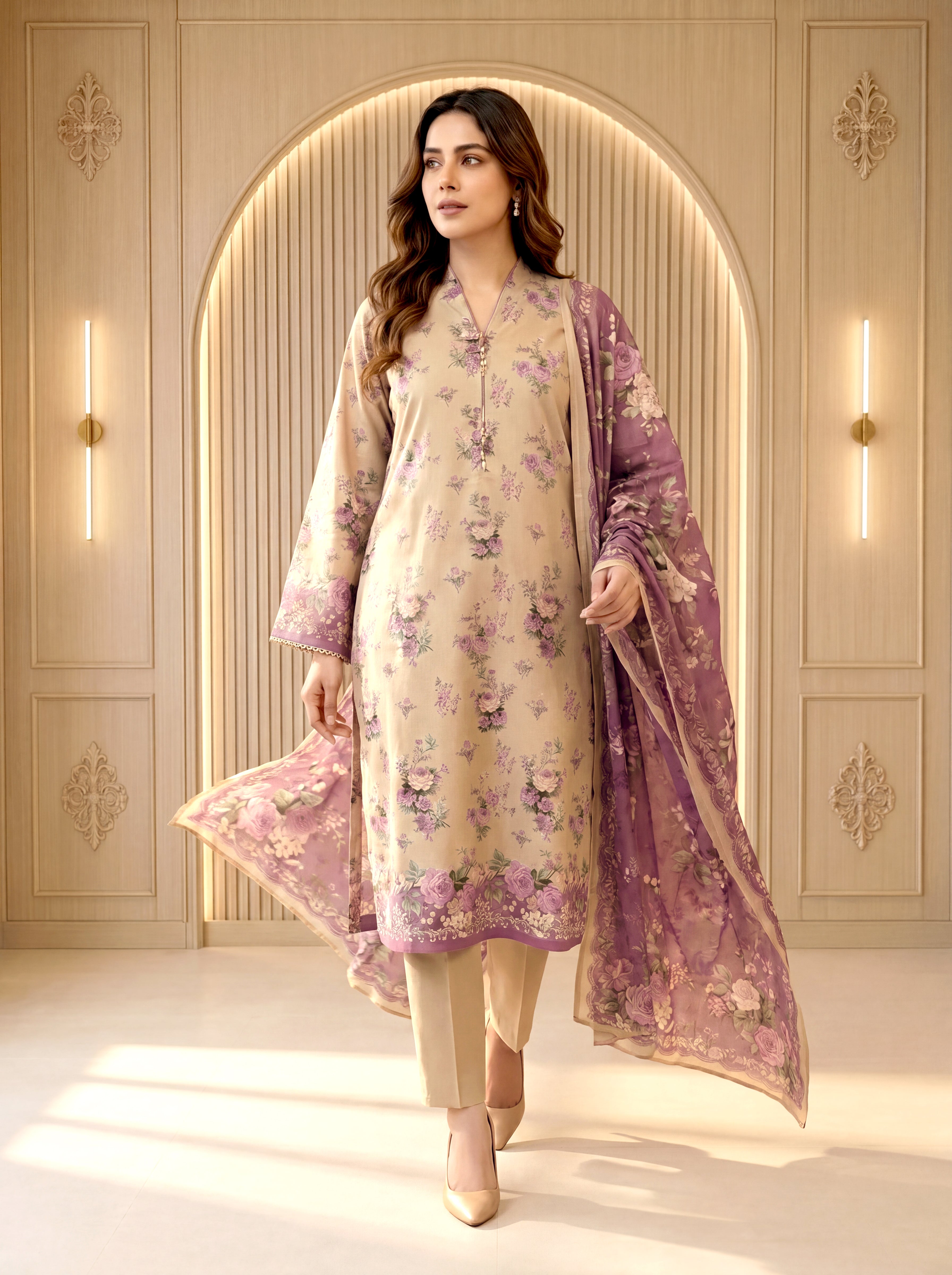 3 Piece Unstitched Lawn Suit