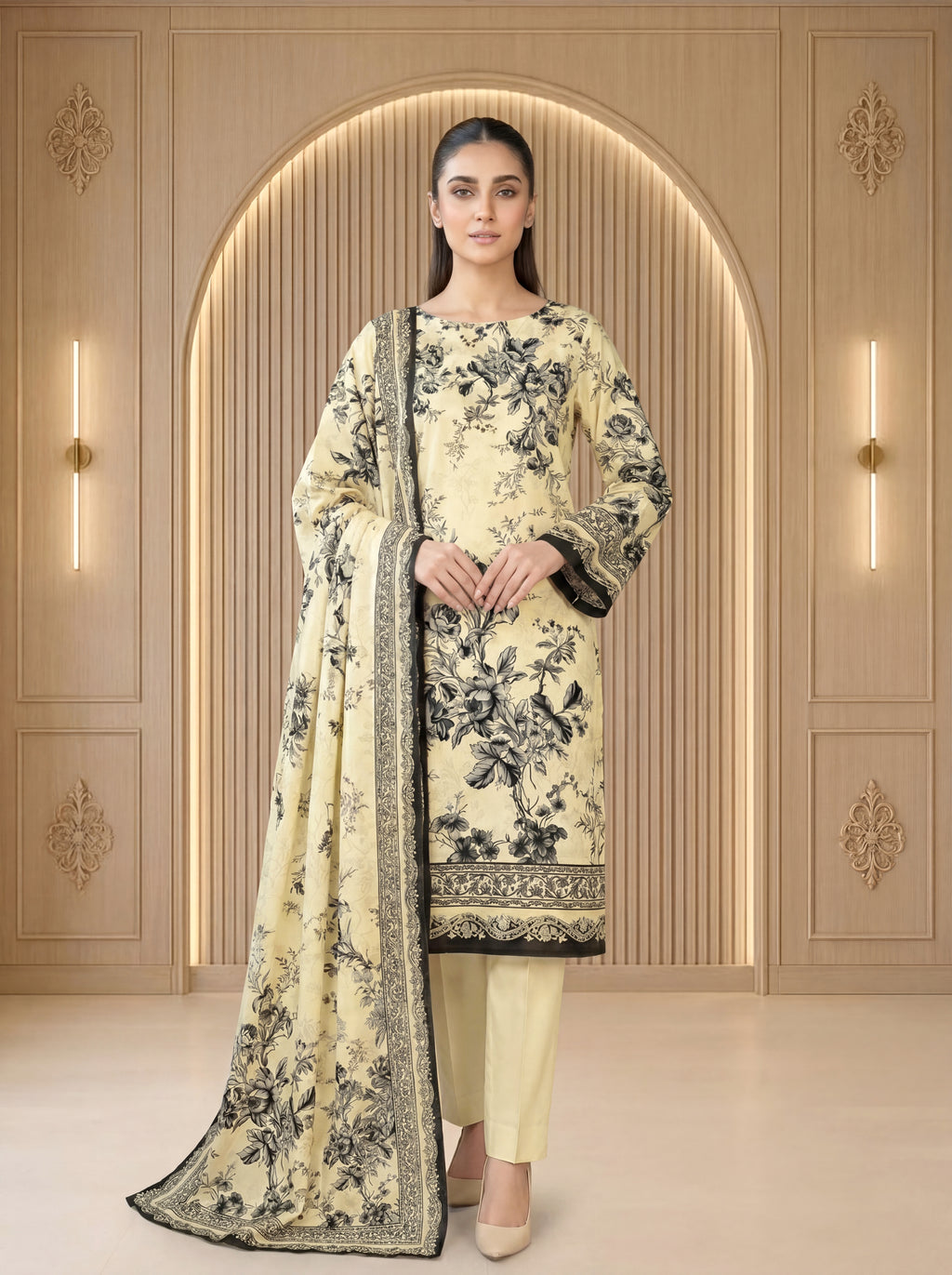 3 Piece Unstitched Lawn Suit