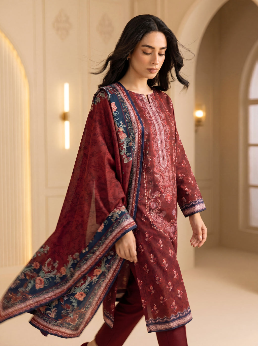 3 Piece Unstitched Lawn Suit