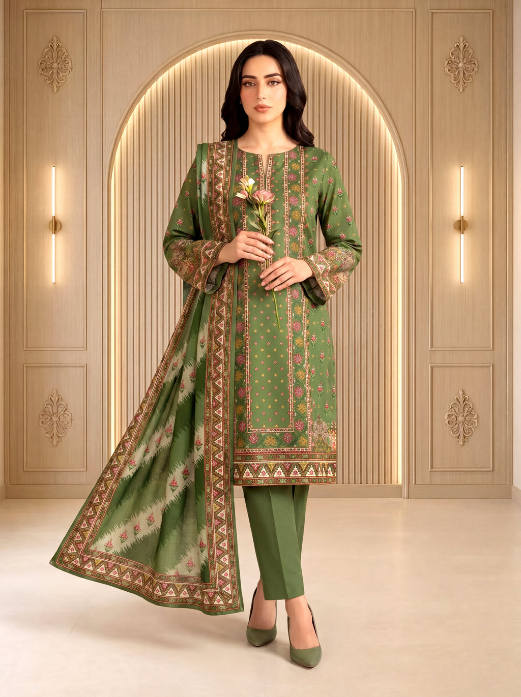 3 Piece Unstitched Lawn Suit