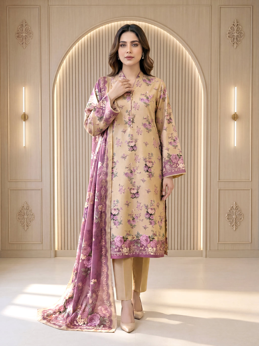 3 Piece Unstitched Lawn Suit