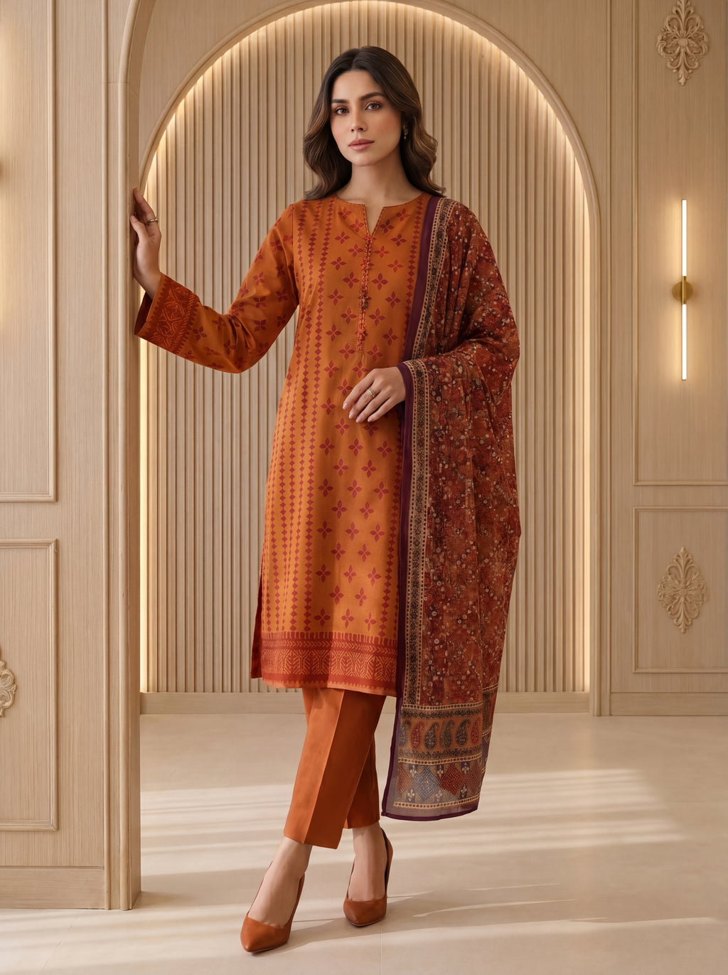 3 Piece Unstitched Lawn Suit