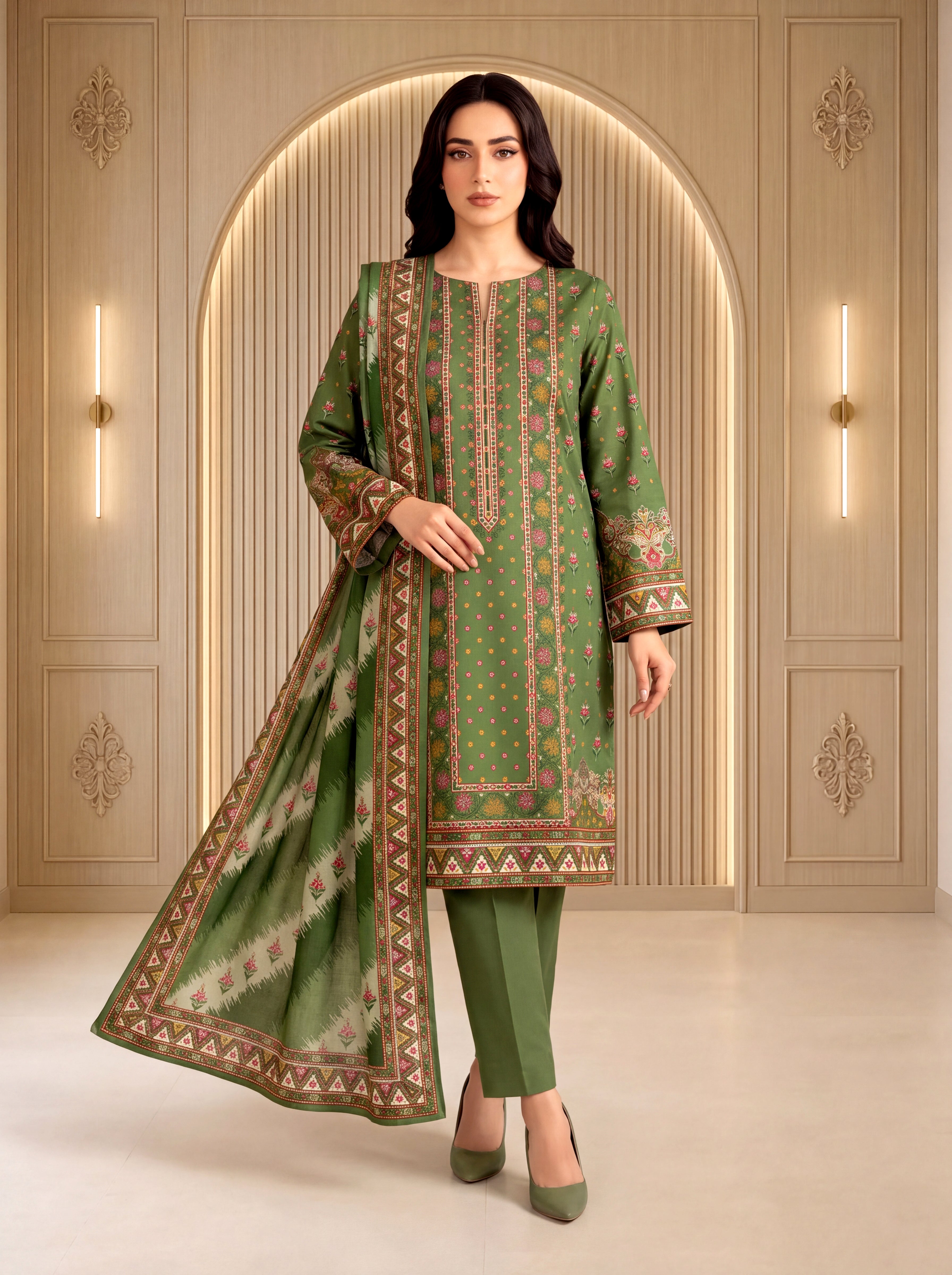 3 Piece Unstitched Lawn Suit