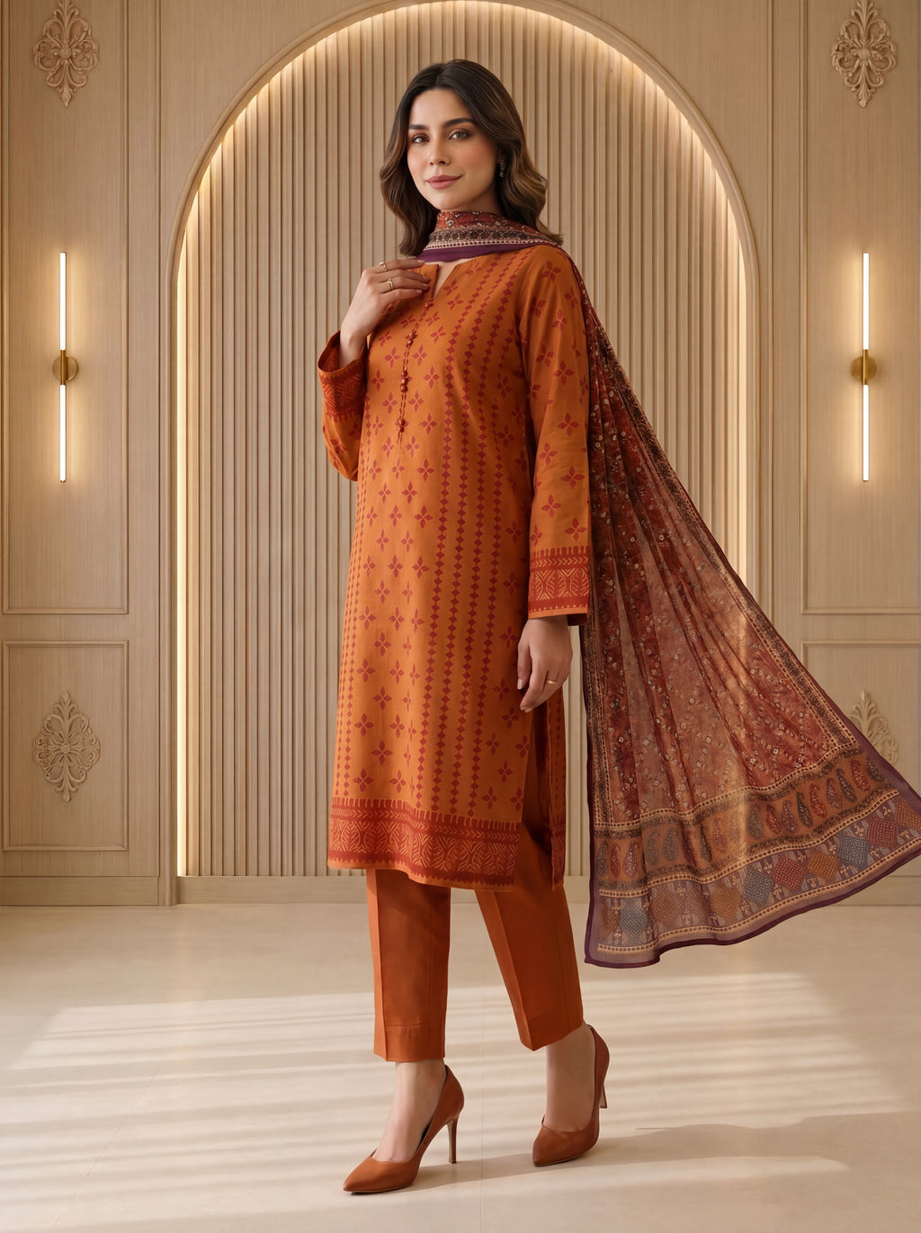 3 Piece Unstitched Lawn Suit