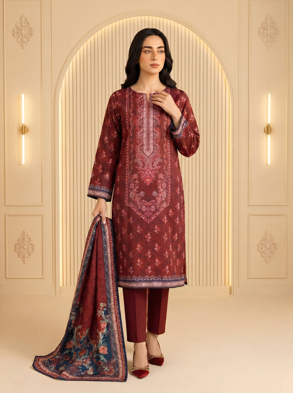 3 Piece Unstitched Lawn Suit