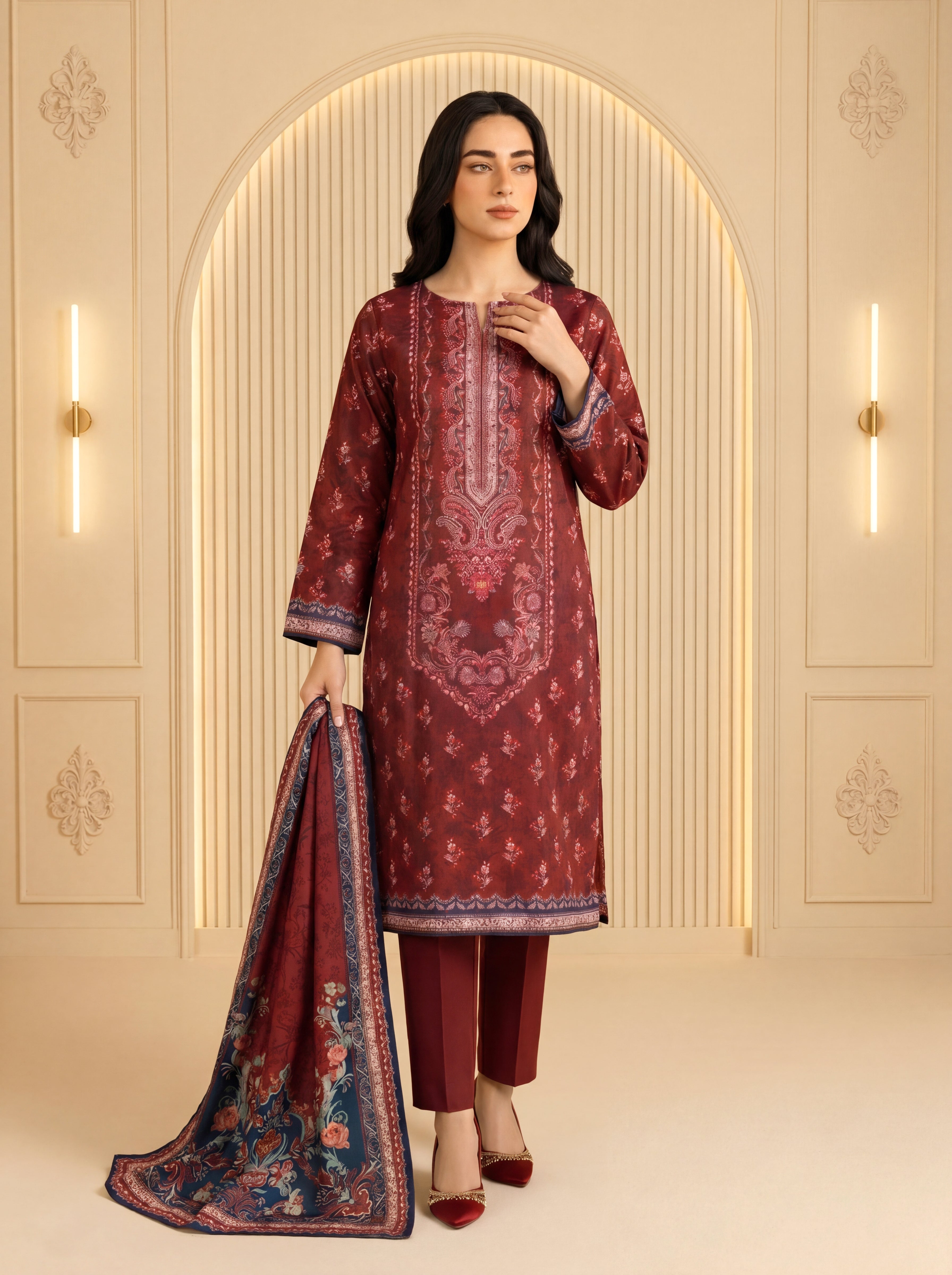 3 Piece Unstitched Lawn Suit