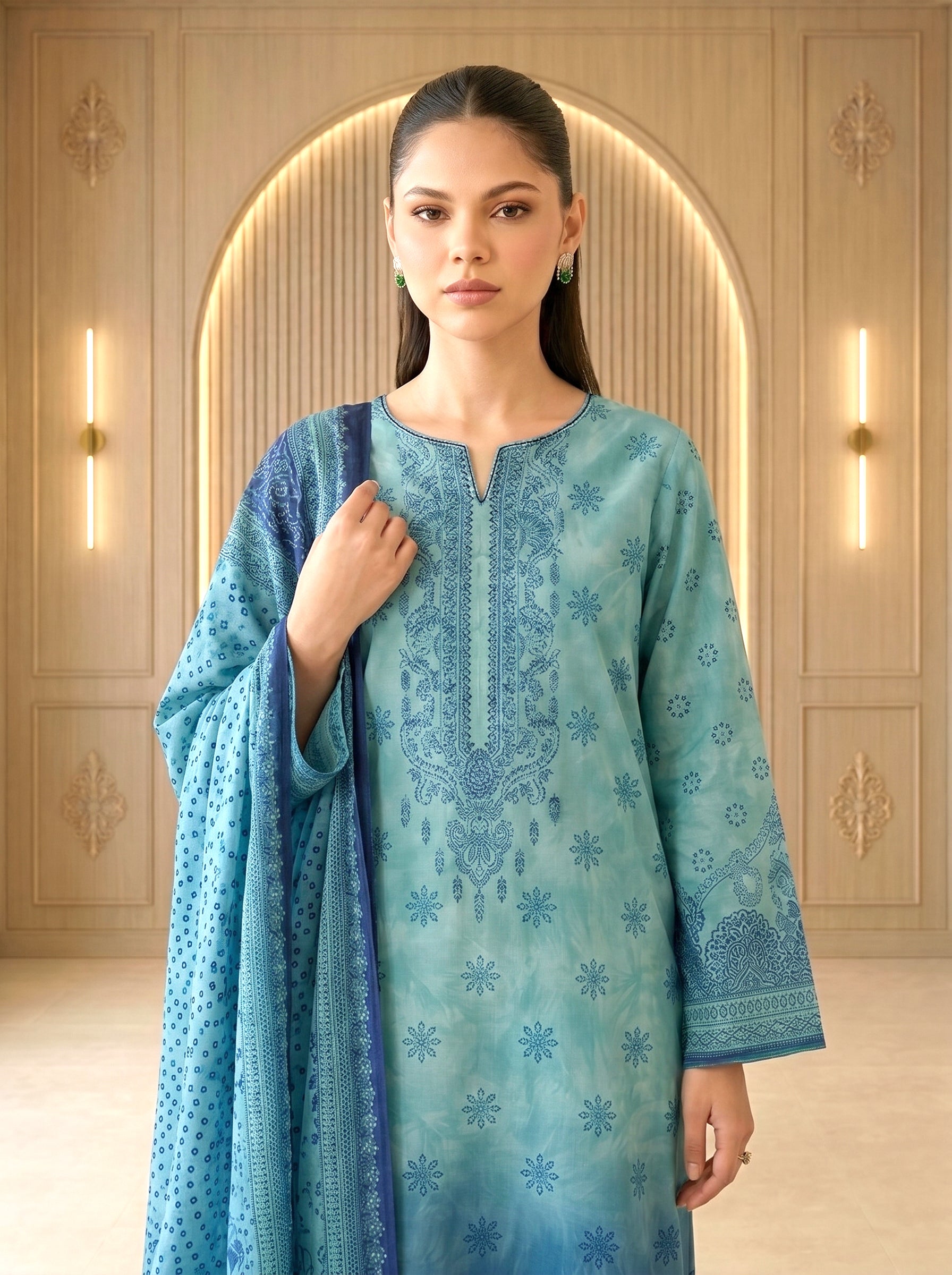 3 Piece Unstitched Lawn Suit