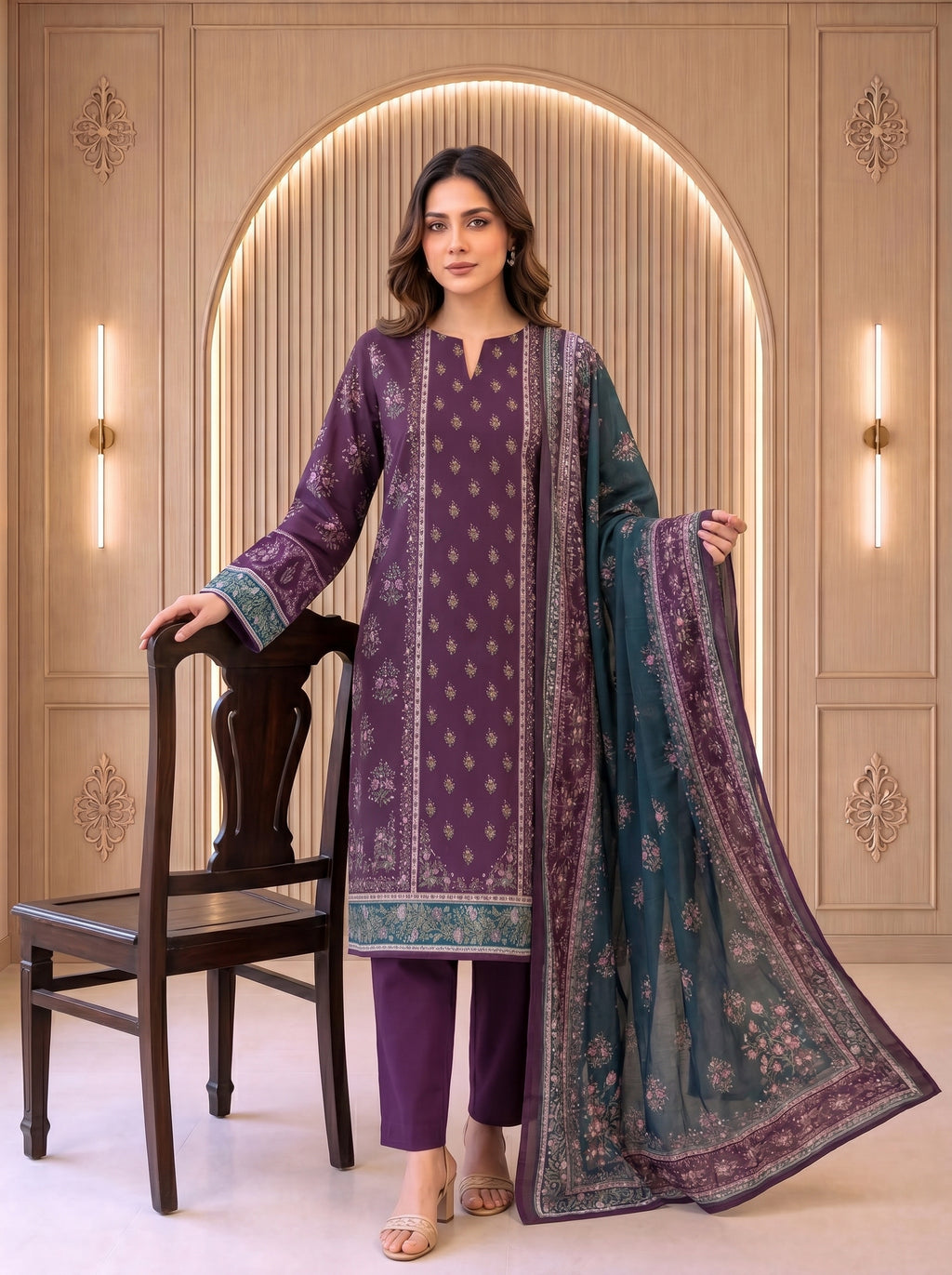 3 Piece Unstitched Lawn Suit