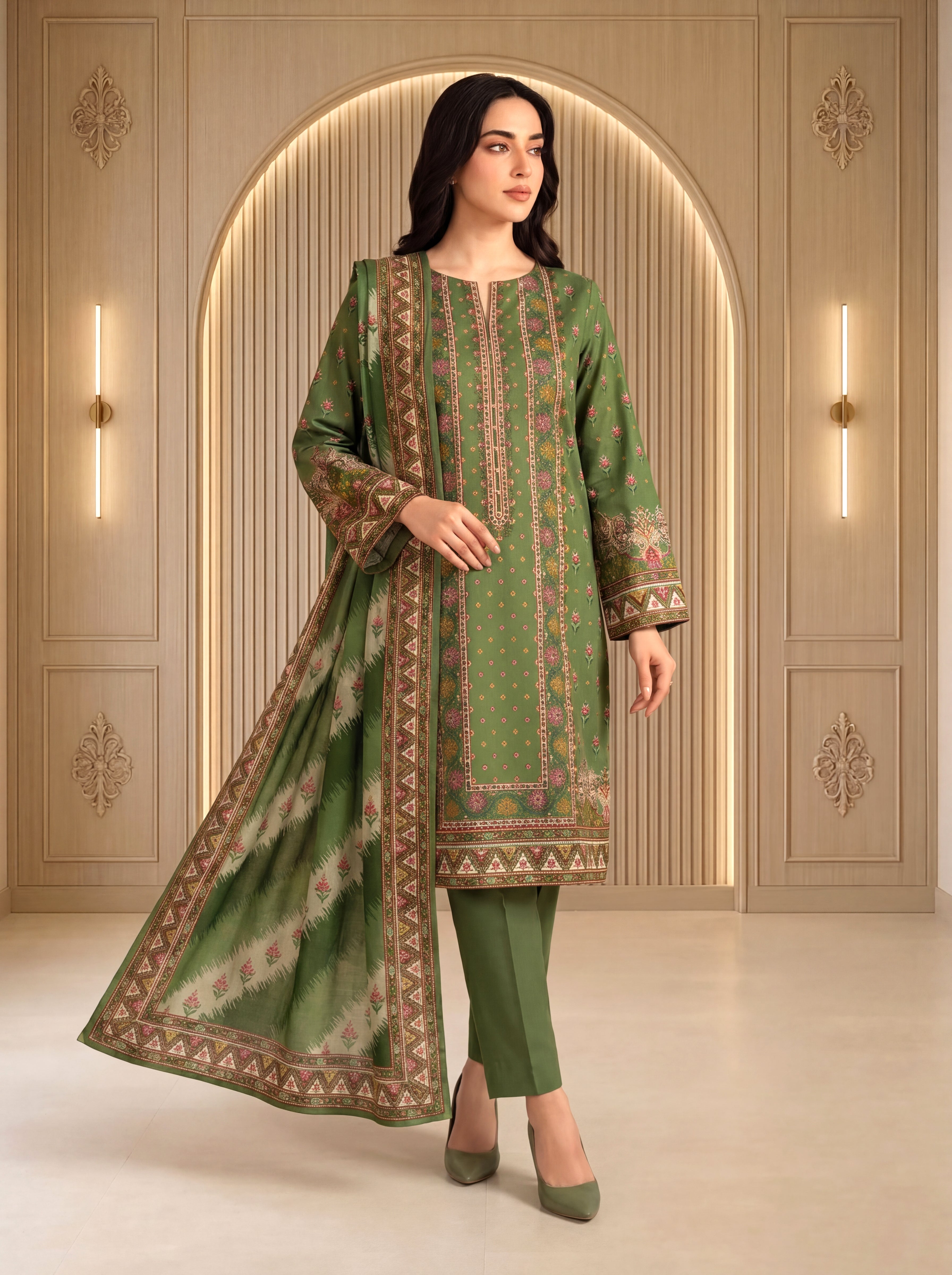 3 Piece Unstitched Lawn Suit