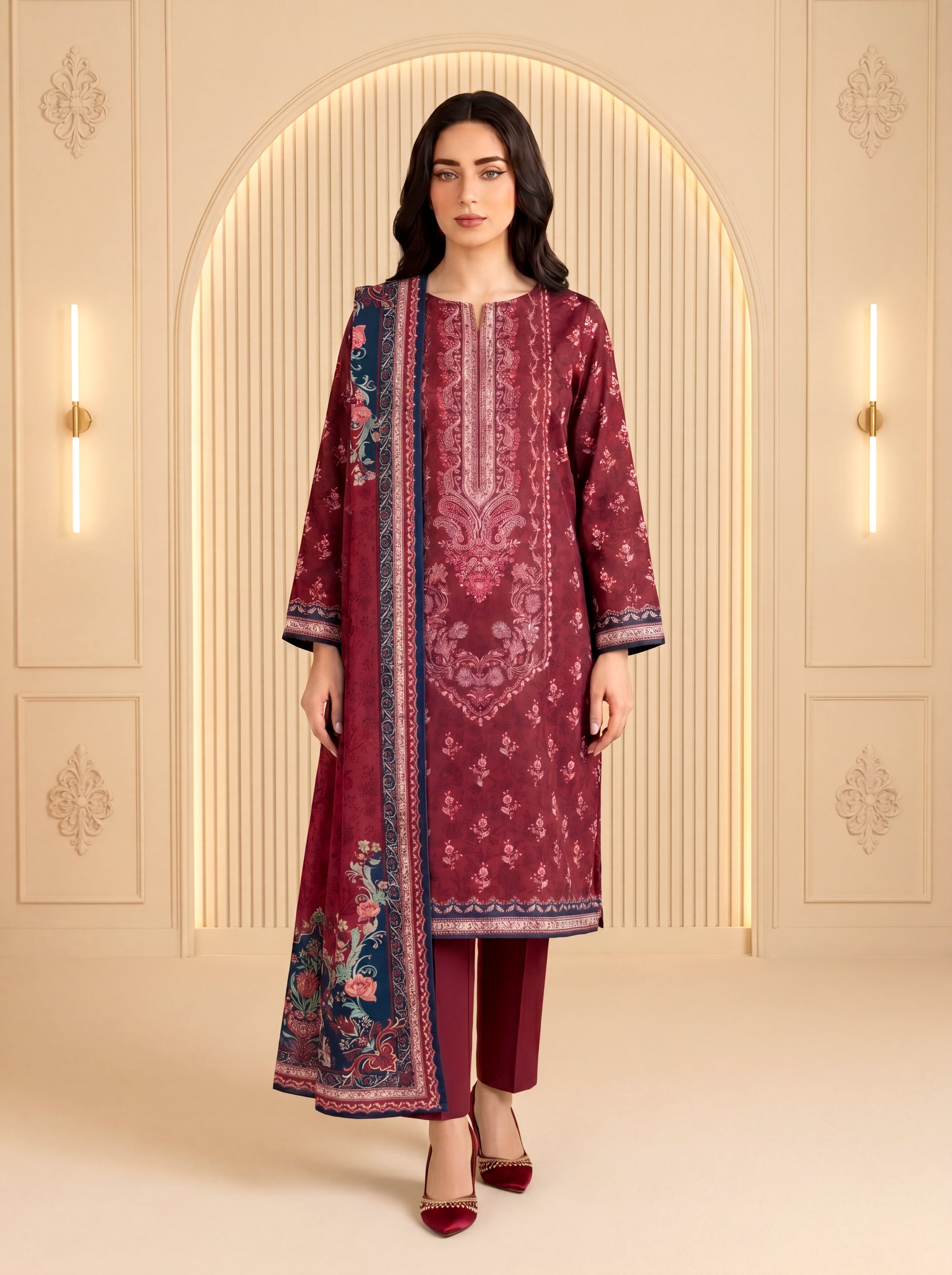 3 Piece Unstitched Lawn Suit