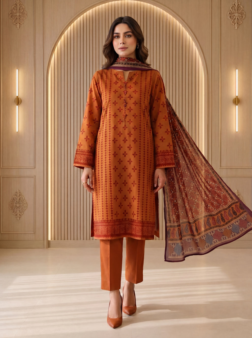 3 Piece Unstitched Lawn Suit