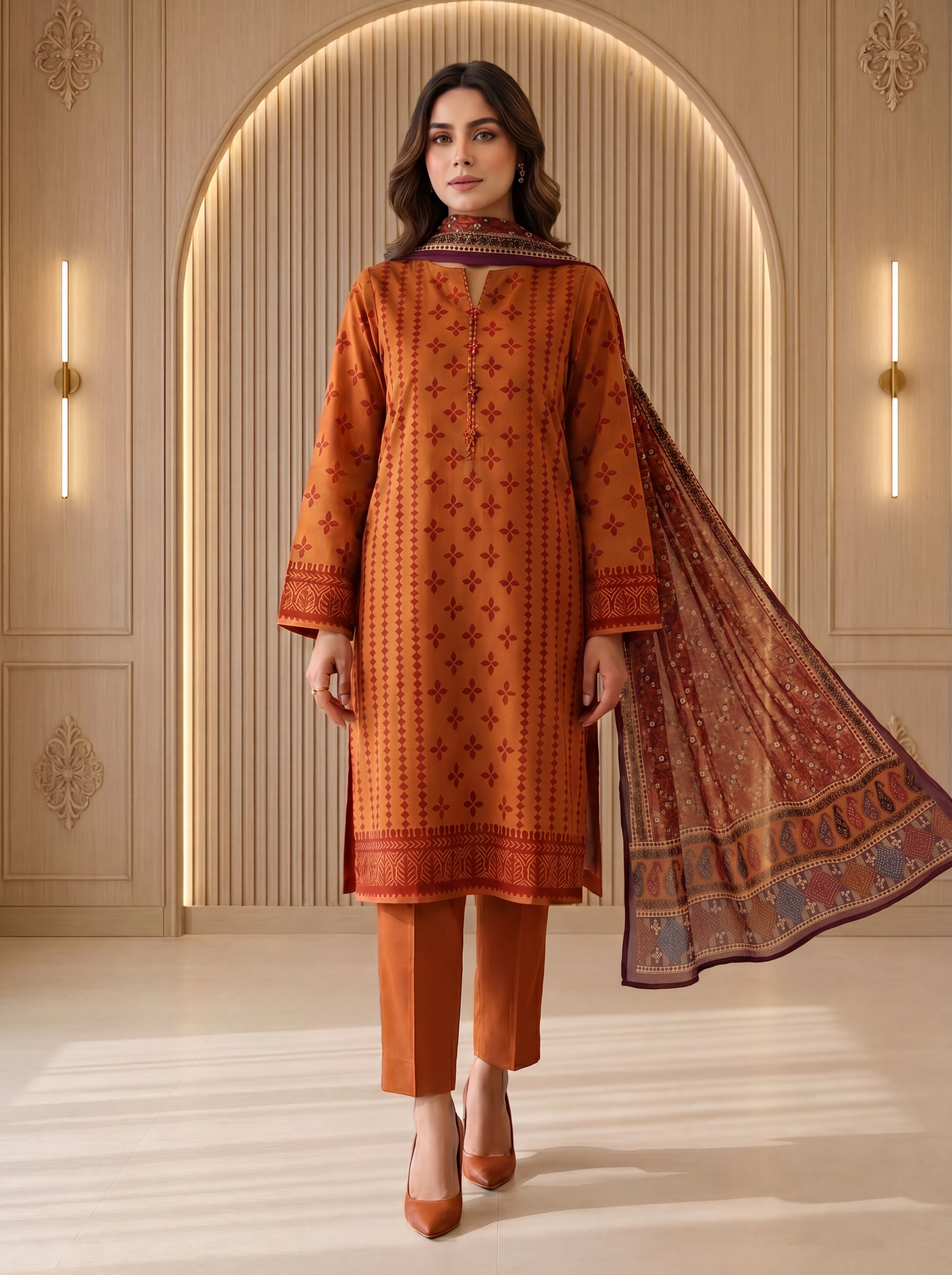 3 Piece Unstitched Lawn Suit
