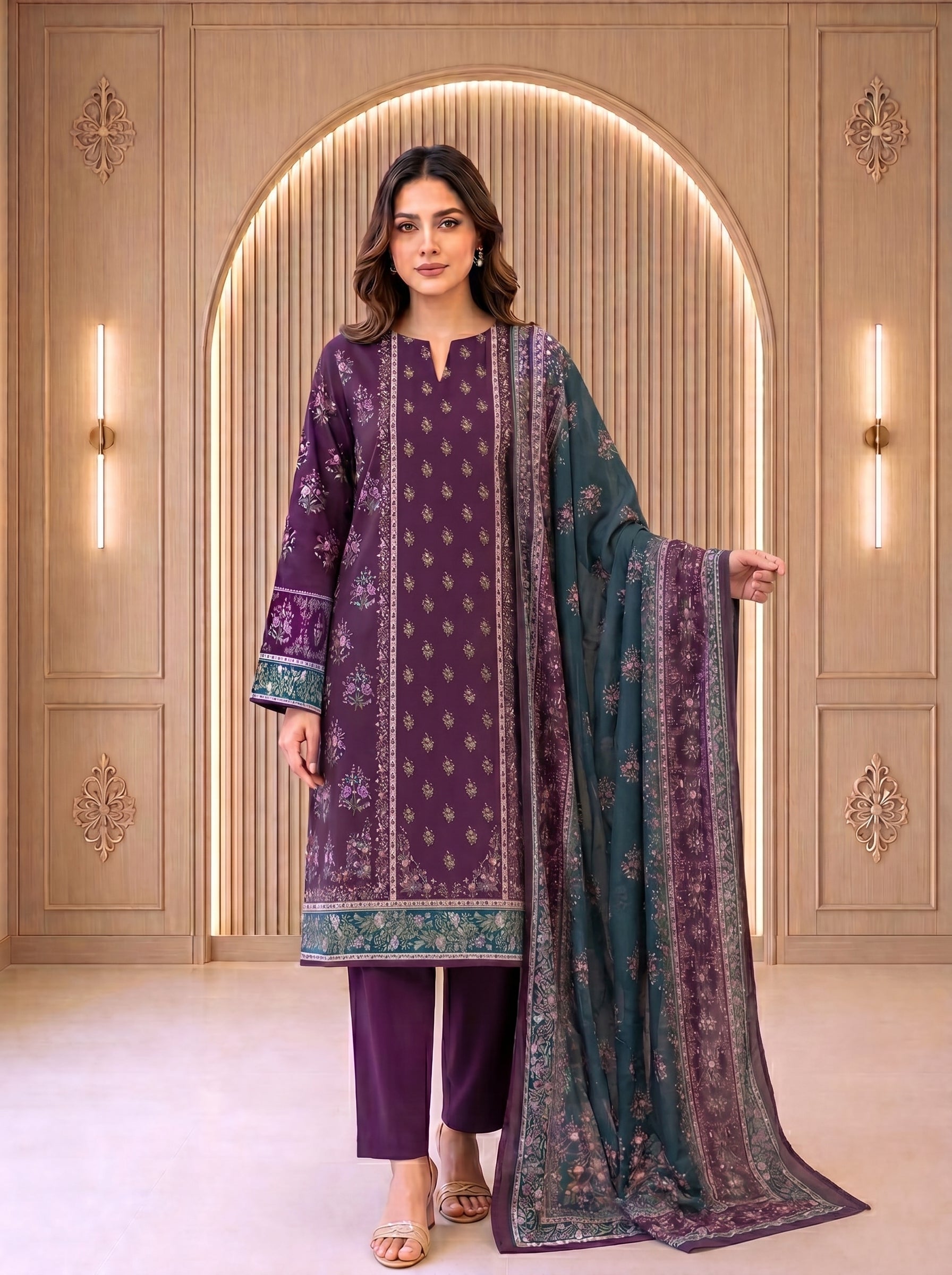 3 Piece Unstitched Lawn Suit