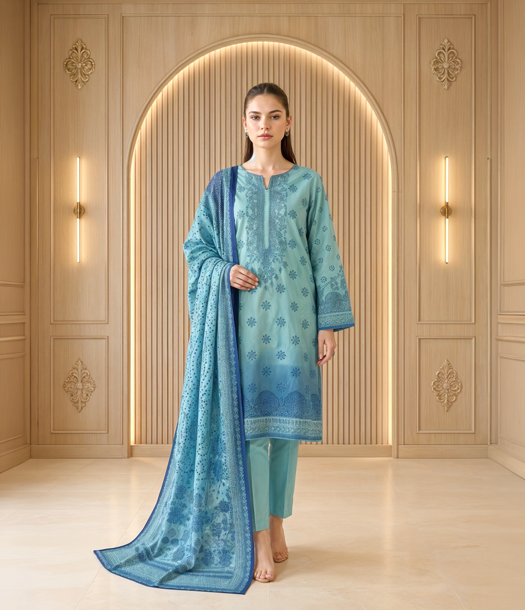 3 Piece Unstitched Lawn Suit